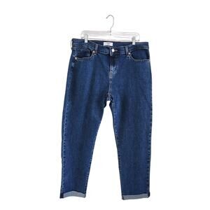 Denizen From Levi's Dark Wash High Rise Boyfriend Jeans Pockets Blue Size 12